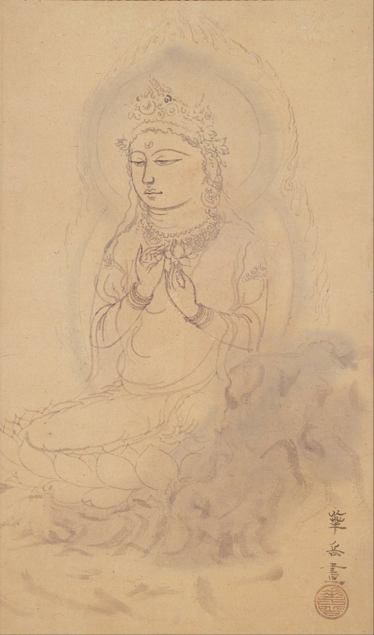 Avalokiteshvara sentado com lótus de Murakami Kagaku