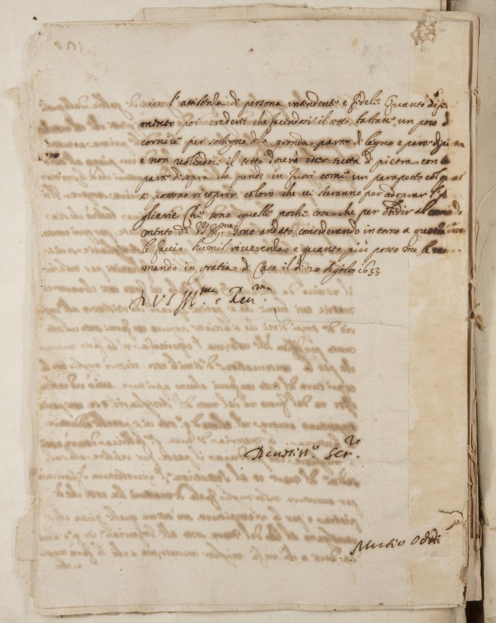 Carteira de desenhos de Mutio Oddi de Urbino e outros, p120, c.1635-40 (caneta e tinta no papel em volume encadernado) de Muzio Oddi