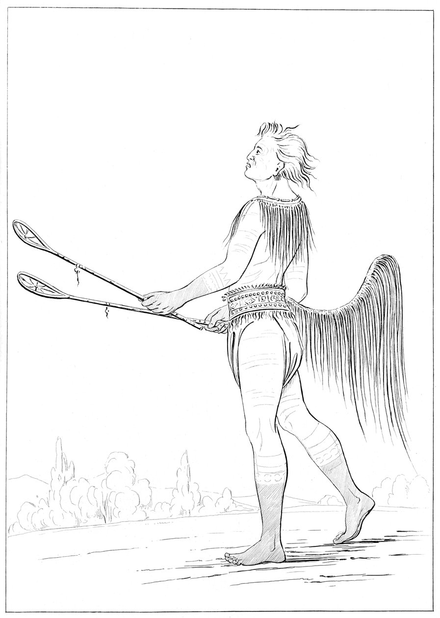 Um jogador de bola ilustre, 1841. de Myers and Co
