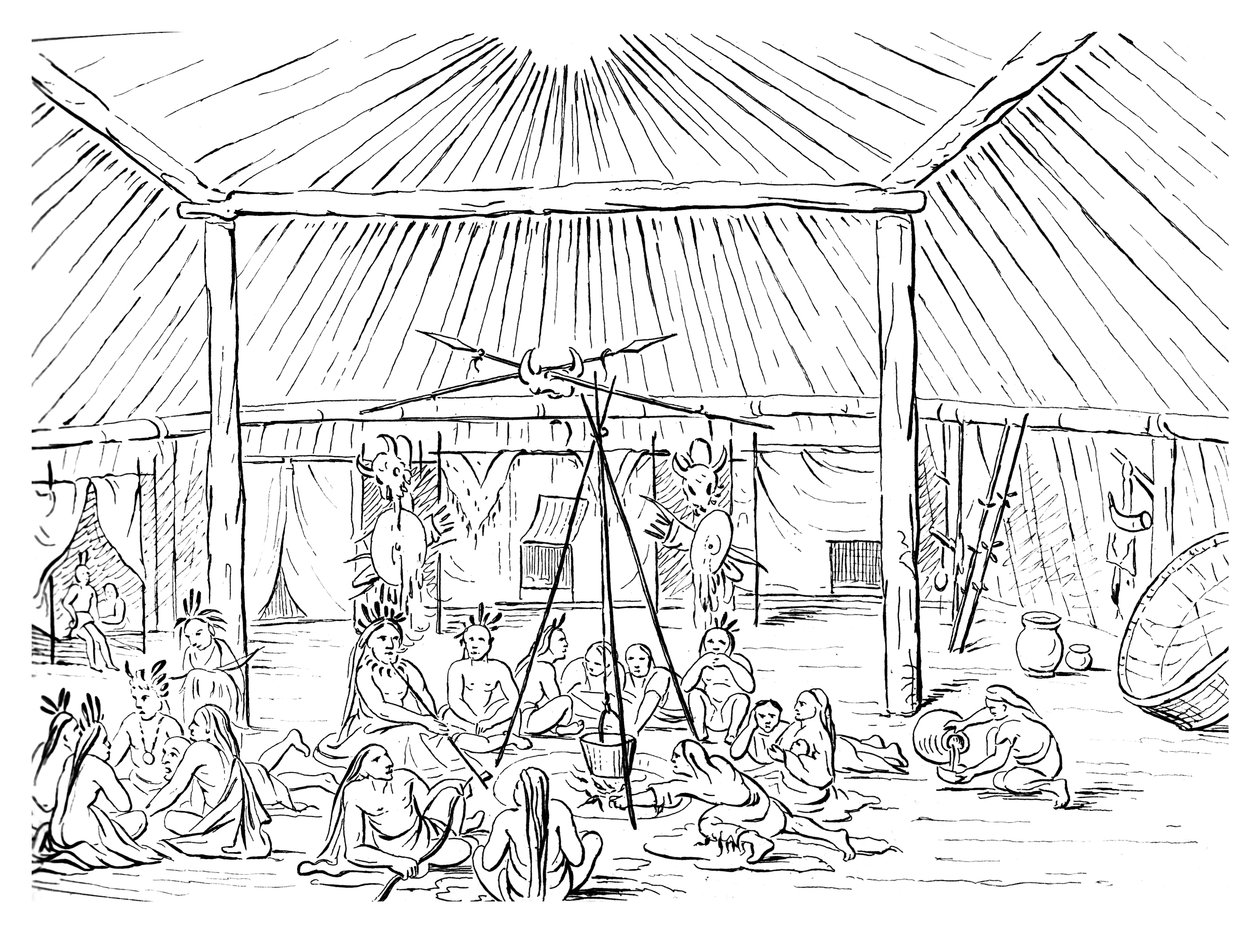 Interior de uma tenda, 1841. de Myers and Co