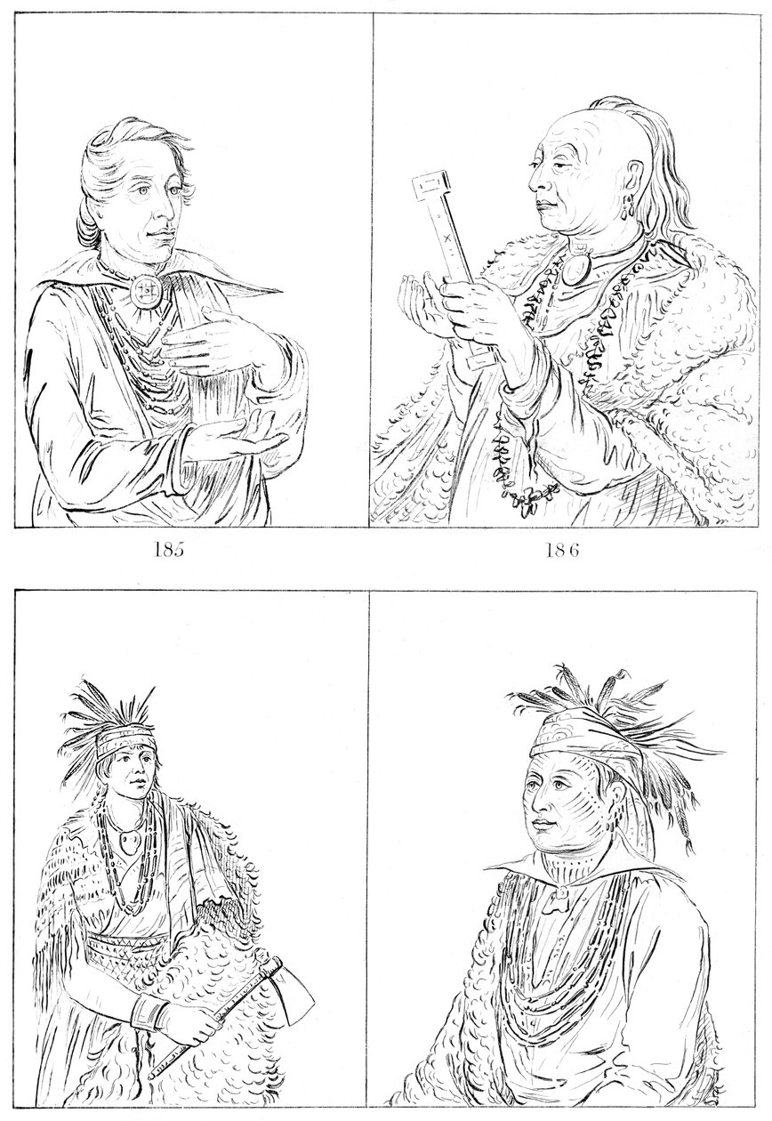 Kickapoos e Weas, 1841. de Myers and Co