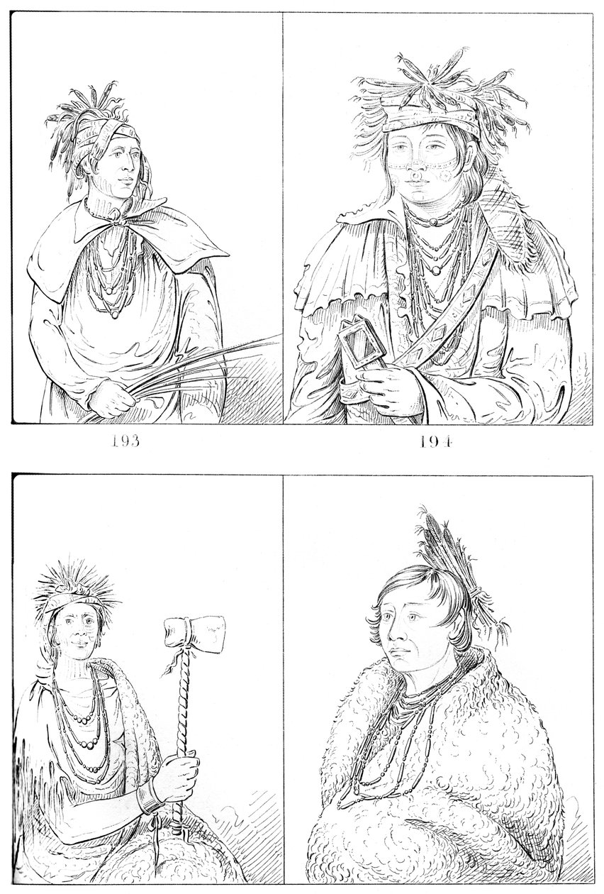 Peorias e Piankashaws, 1841. de Myers and Co