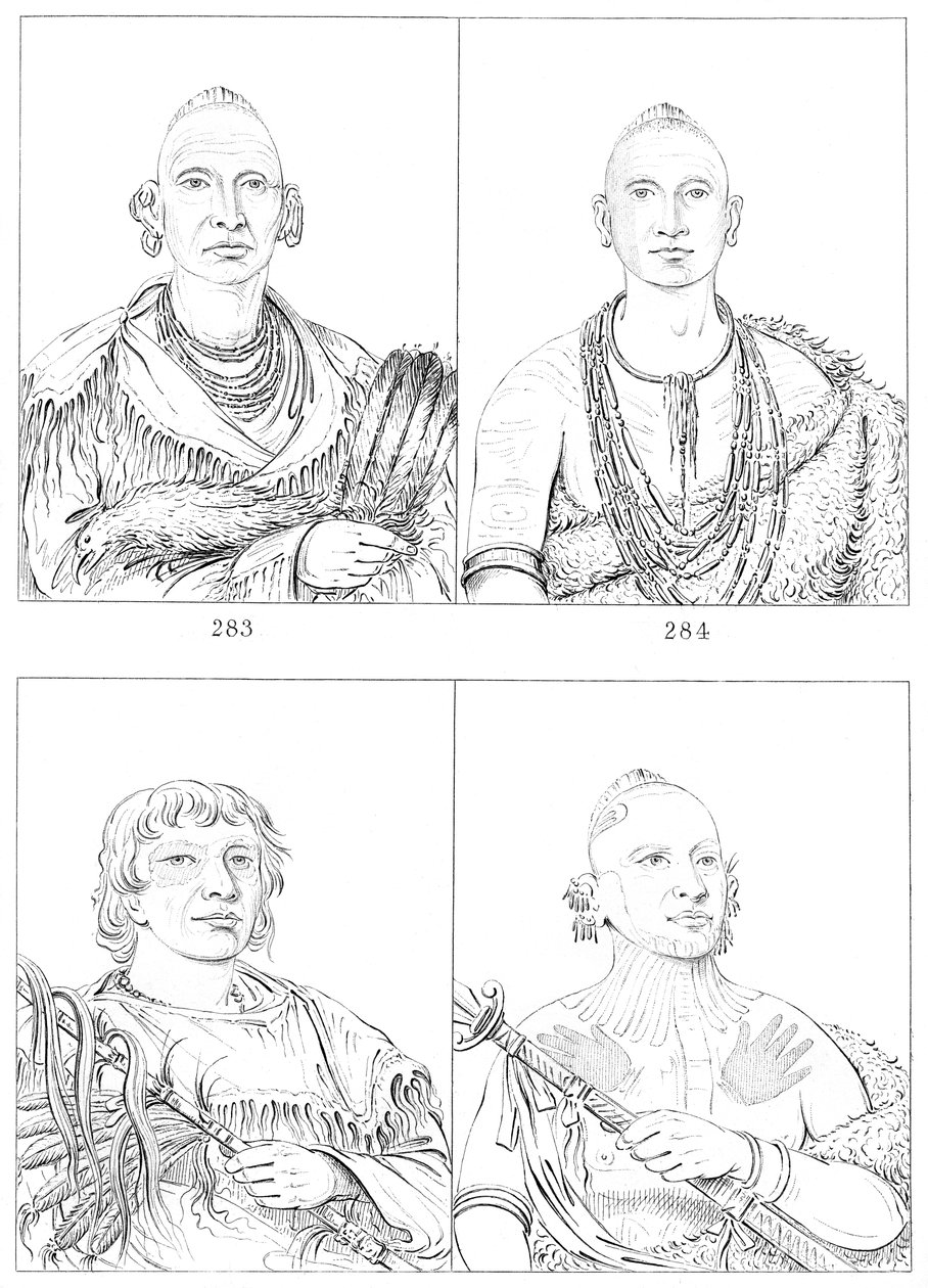 Índios Sac e Fox, 1841. de Myers and Co