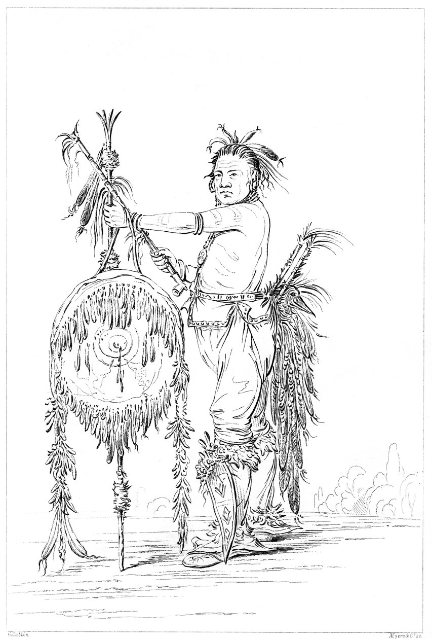 Saco ou Fox corajoso, Rock Island, Mississippi superior, 1841. de Myers and Co