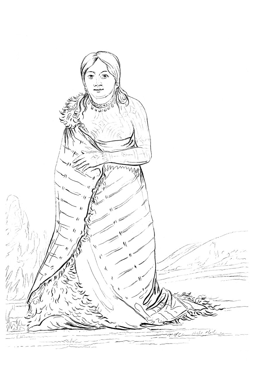A Fonte Pura, esposa do chefe da tribo Ponca, 1841. de Myers and Co