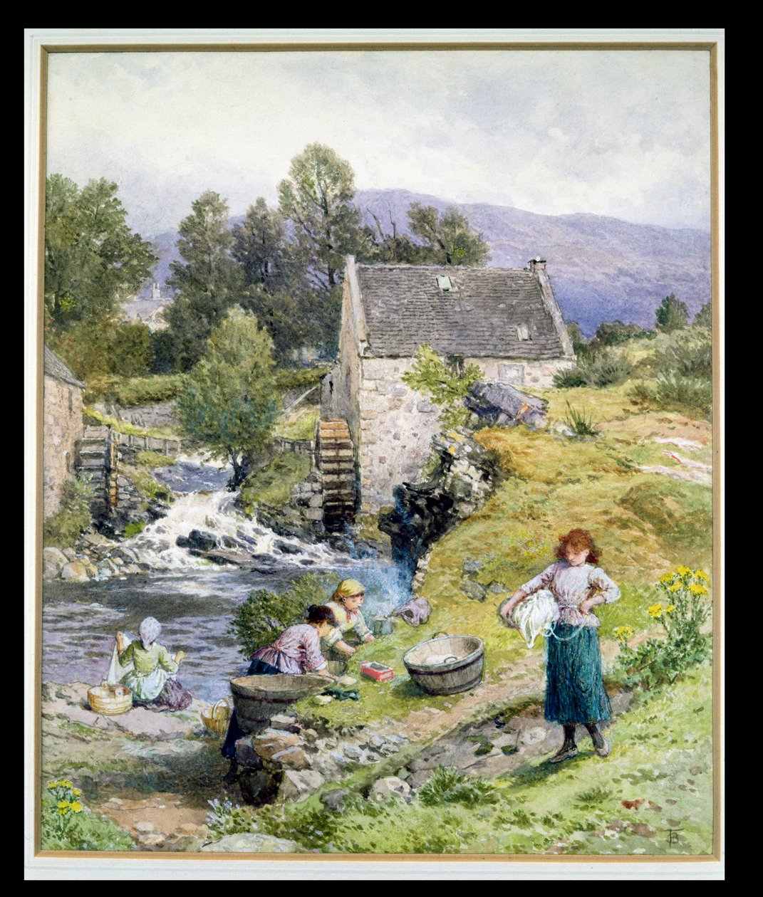Uma piscina Mill de Myles Birket Foster