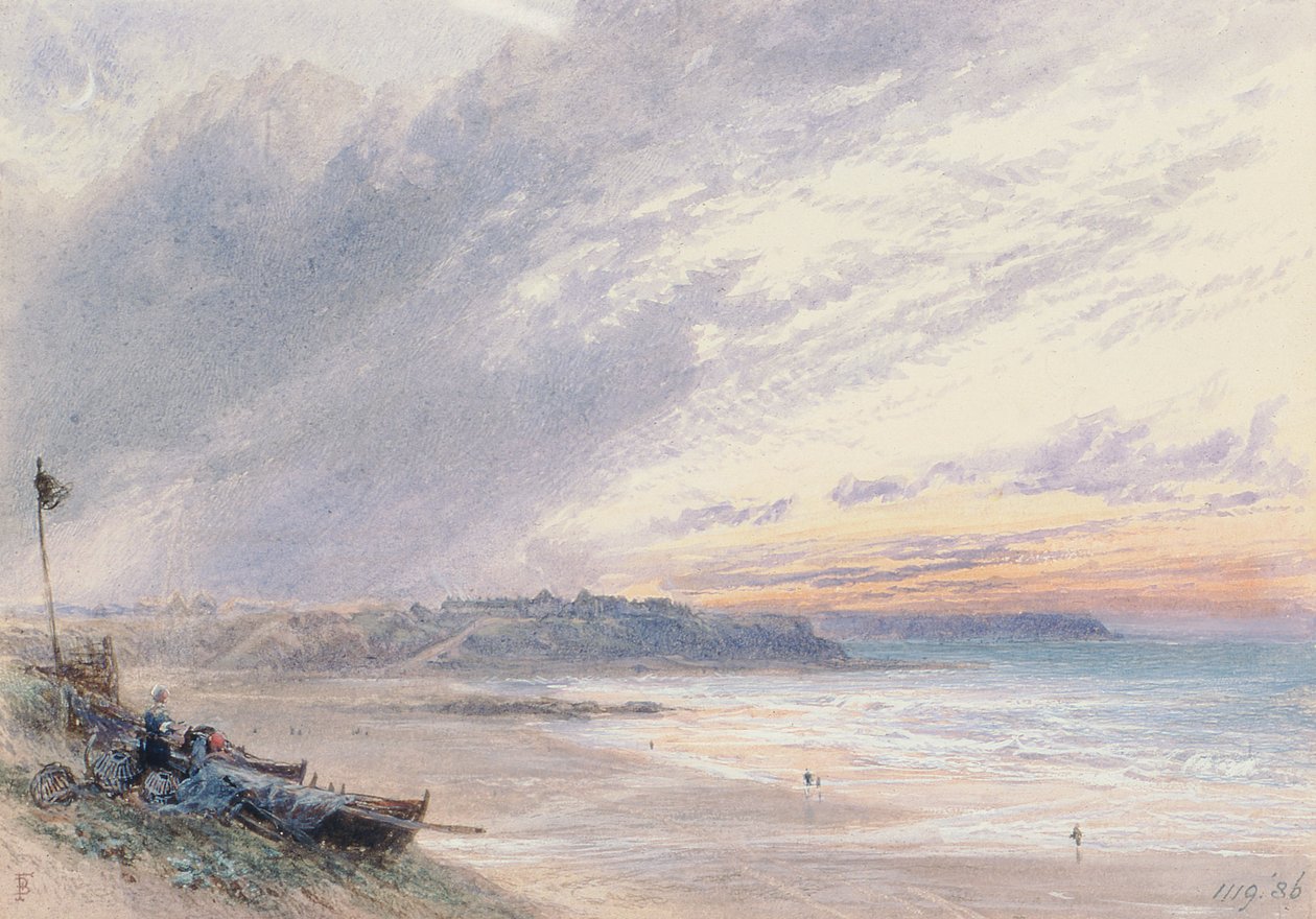 Céu, século XIX (aquarela) de Myles Birket Foster