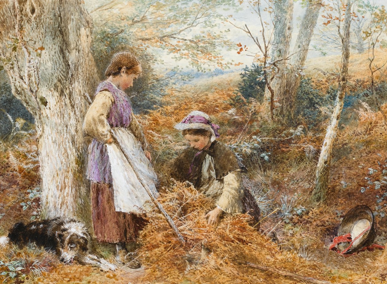 The Fern Gatherers (wc no papel) de Myles Birket Foster