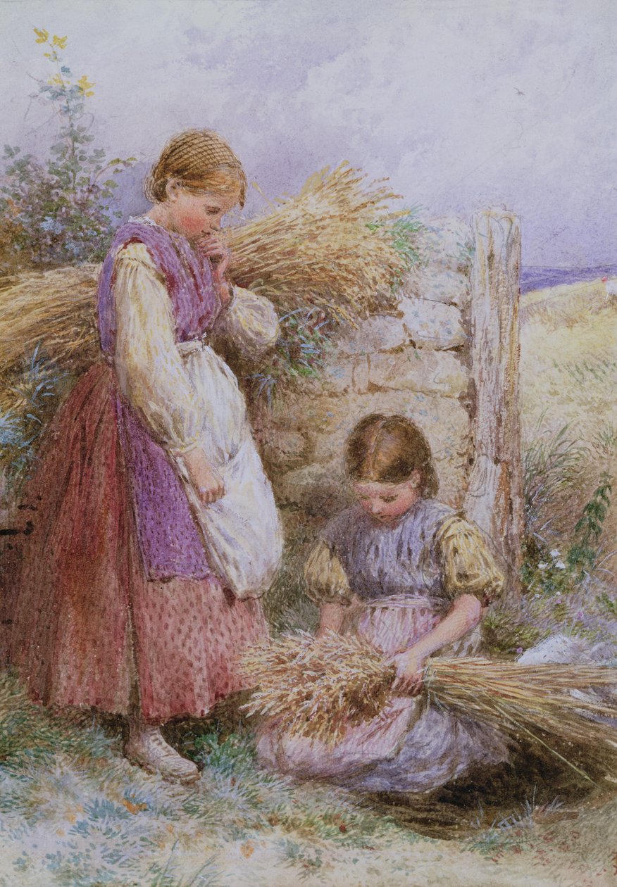 The Young Gleaners de Myles Birket Foster