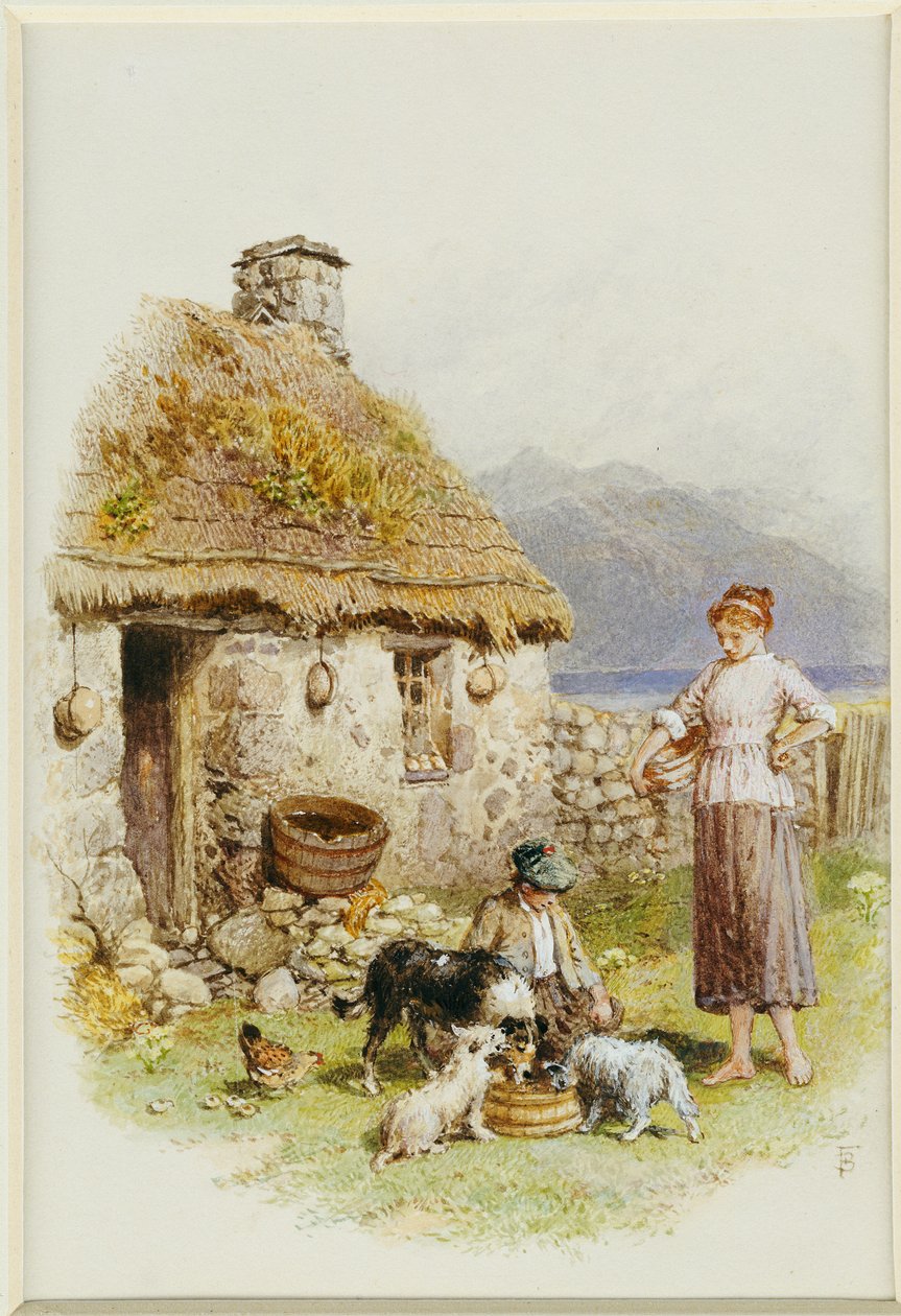 A Highland Cottage de Myles Birket Foster