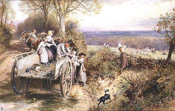 Um Peep at the Hounds de Myles Birket Foster