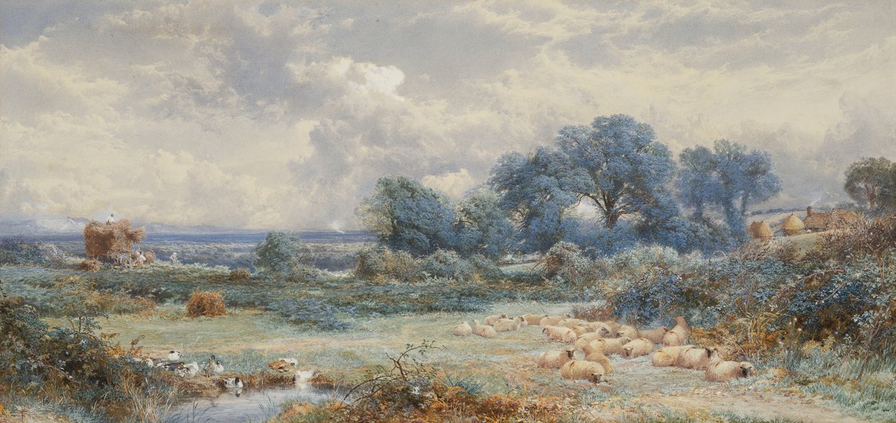 Uma visão sobre Holmwood Common, Surrey, de Myles Birket Foster
