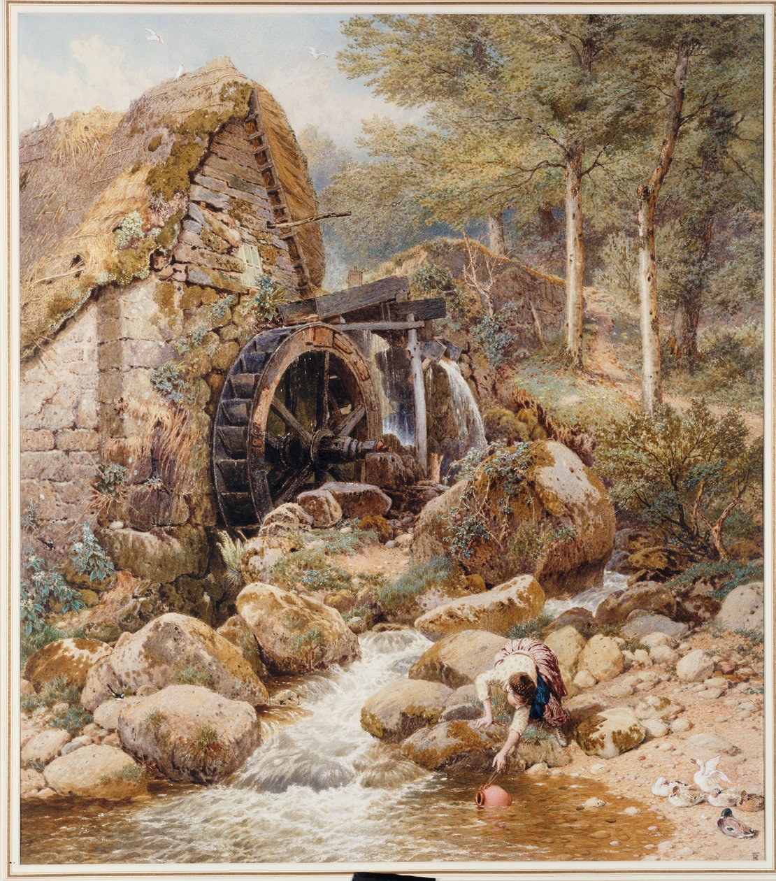 Um antigo moinho de água de Myles Birket Foster