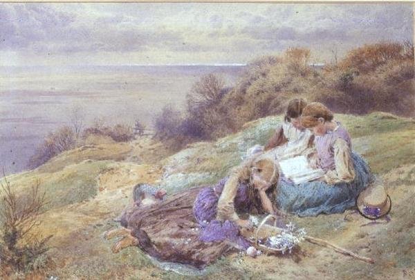 Em Bonchurch, Ilha de Wight de Myles Birket Foster