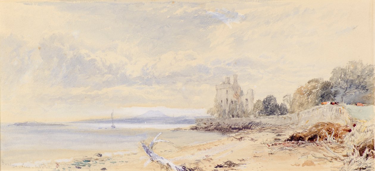 Castelo Barnbogle, Firth of Forth de Myles Birket Foster