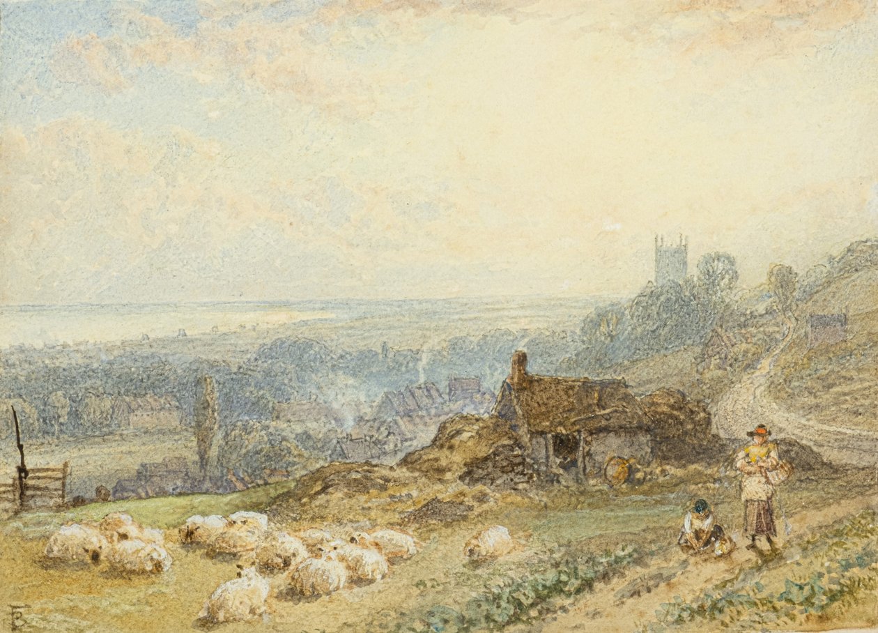 Hythe (aguarela) de Myles Birket Foster