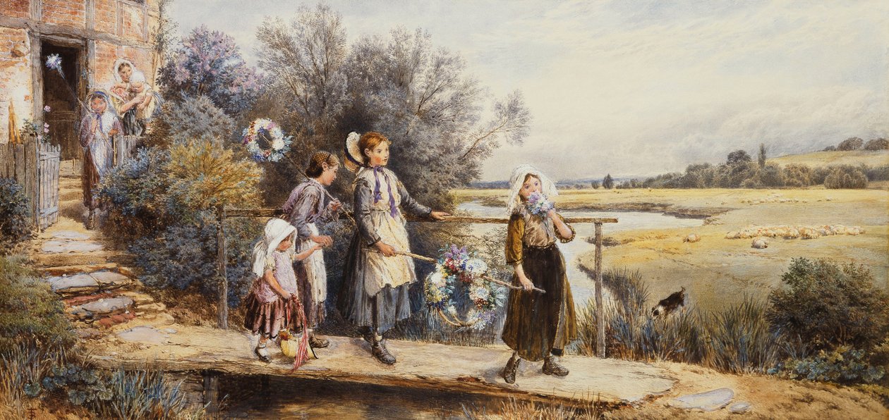 Guirlandas do primeiro de maio, de Myles Birket Foster