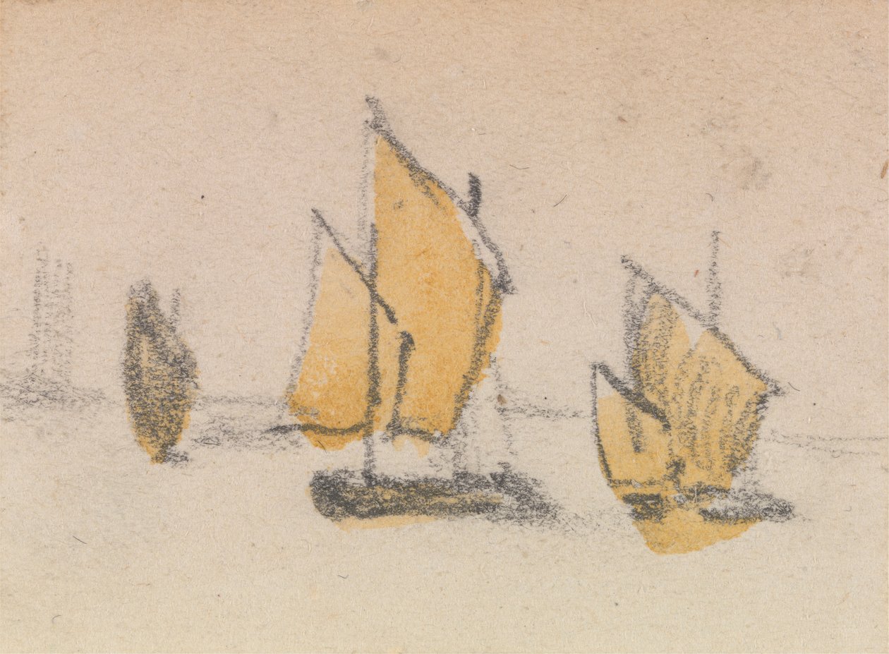 Um de um grupo de três estudos sobre o logótipo veneziano de Myles Birket Foster