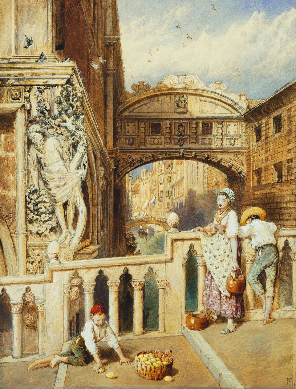 A Ponte dos Suspiros, Veneza, de Myles Birket Foster