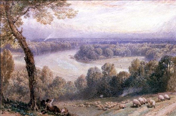 O Tamisa de Richmond Hill de Myles Birket Foster