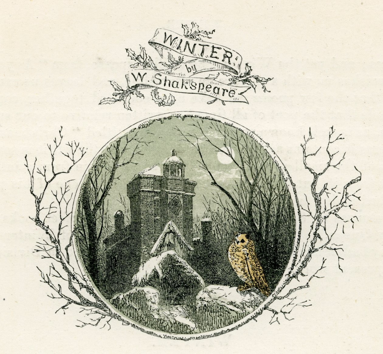 Inverno por William Shakespeare de Myles Birket Foster