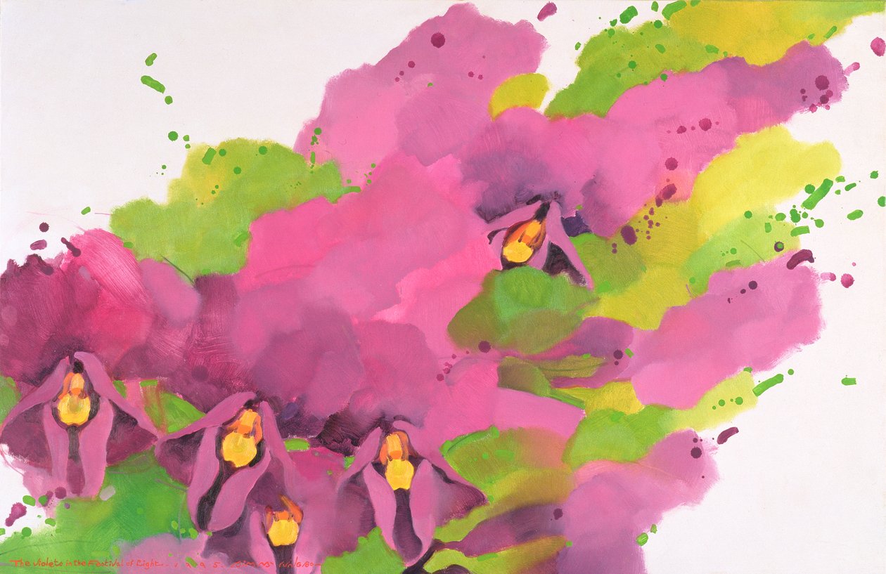 Violetas, 1995 (acrílico sobre tela) de Myung Bo Sim