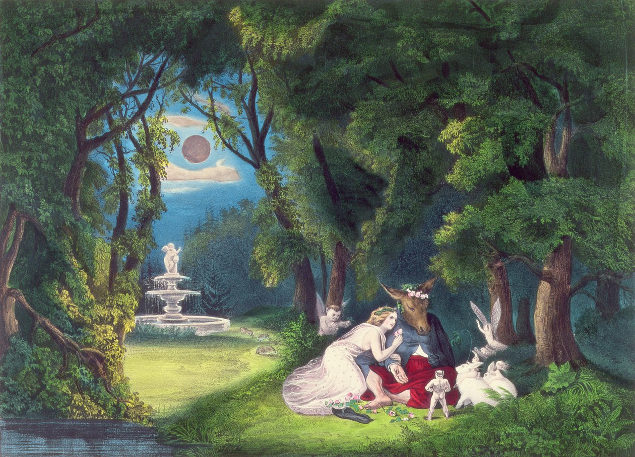 Sonho de uma Noite de Verão, pub. por Currier e Ives, Nova Iorque de N. and Ives, J.M. Currier