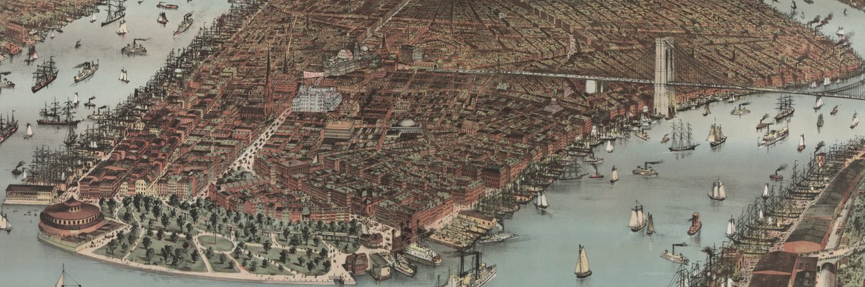 A cidade de Nova York de Nathaniel Currier