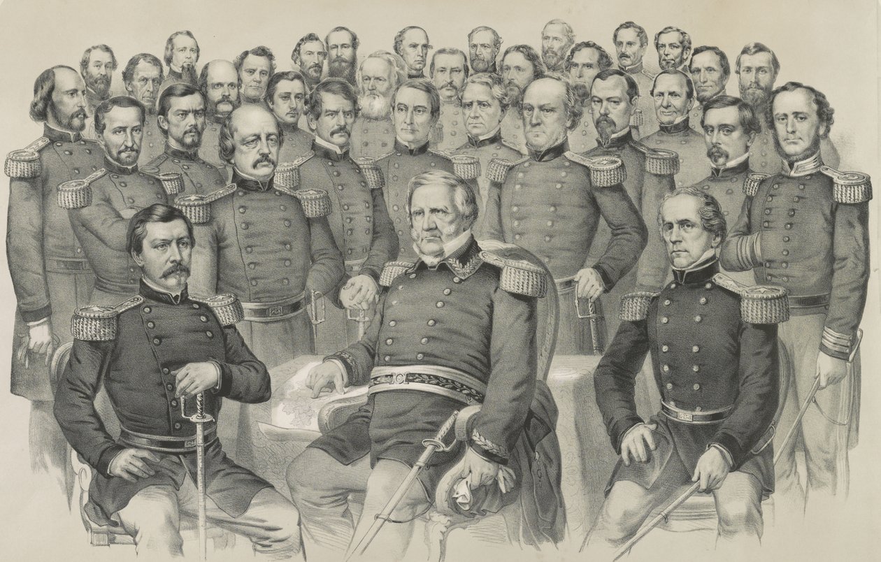 Os campeões da União, 1861 de Nathaniel Currier