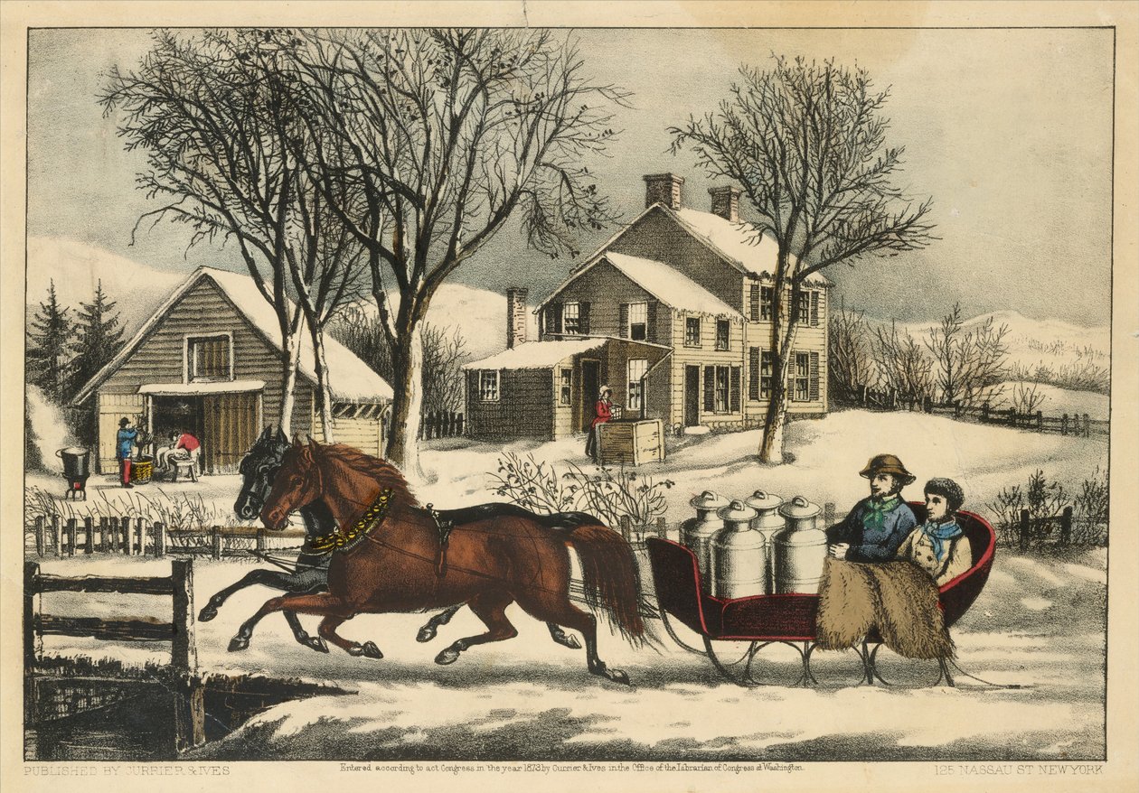 Manhã de Inverno no País, 1873 de Nathaniel Currier