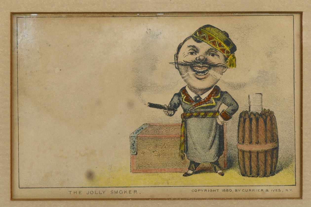 O fumante alegre, 1880 de N. and Ives, J.M. Currier