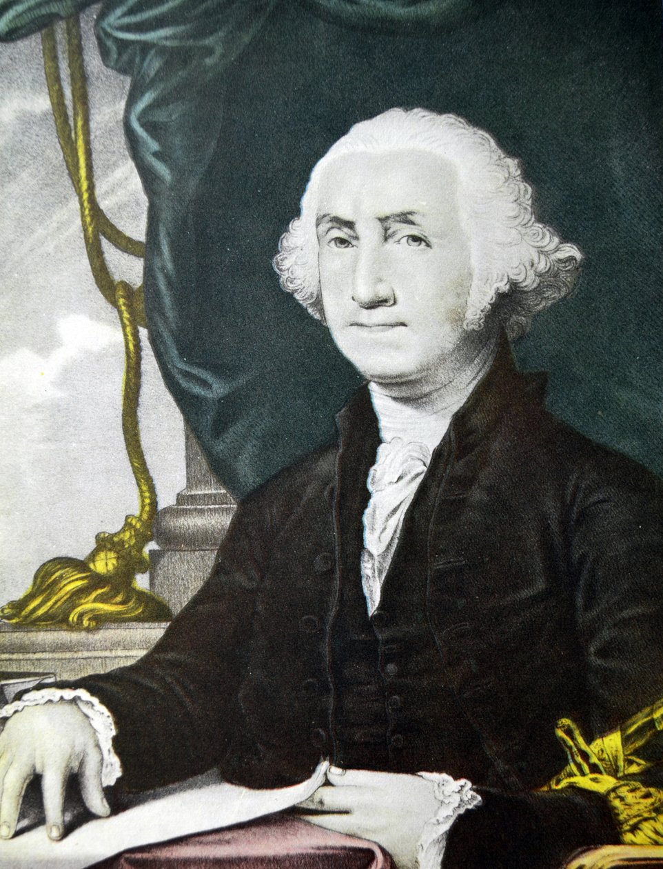 Currier & Ives Ilustração do século XIX. George Washington primeiro presidente dos estados unidos de N. and Ives, J.M. Currier
