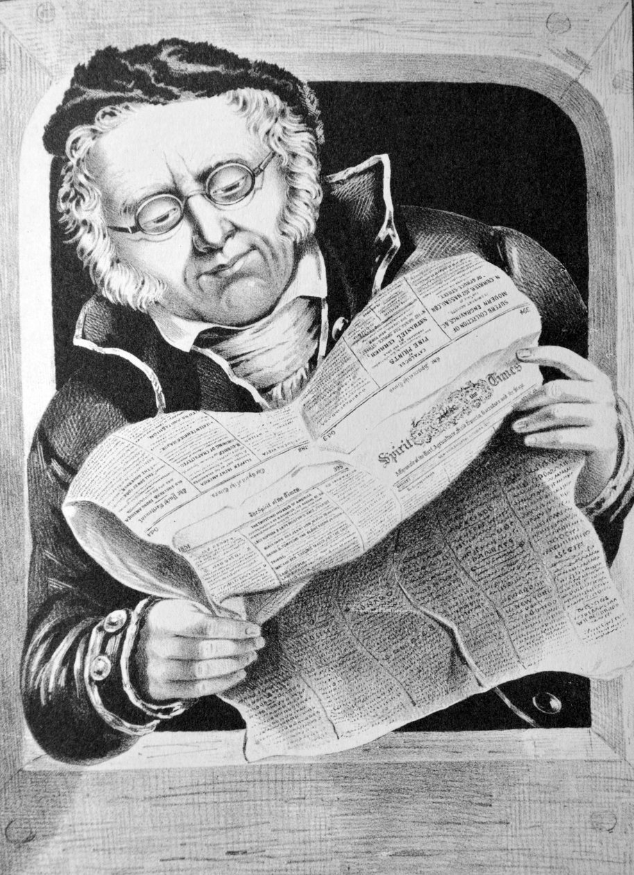 Currier & Ives Ilustração do século XIX. Olhando em de N. and Ives, J.M. Currier