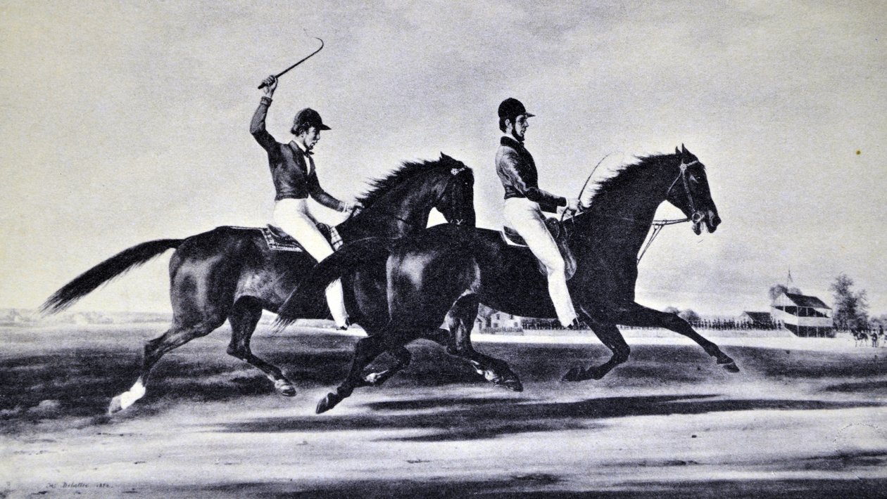 Currier & Ives Ilustração do século XIX. Mac e Zachary Taylor (pintura a óleo de H. Delattre de onde foi feita a impressão) de N. and Ives, J.M. Currier