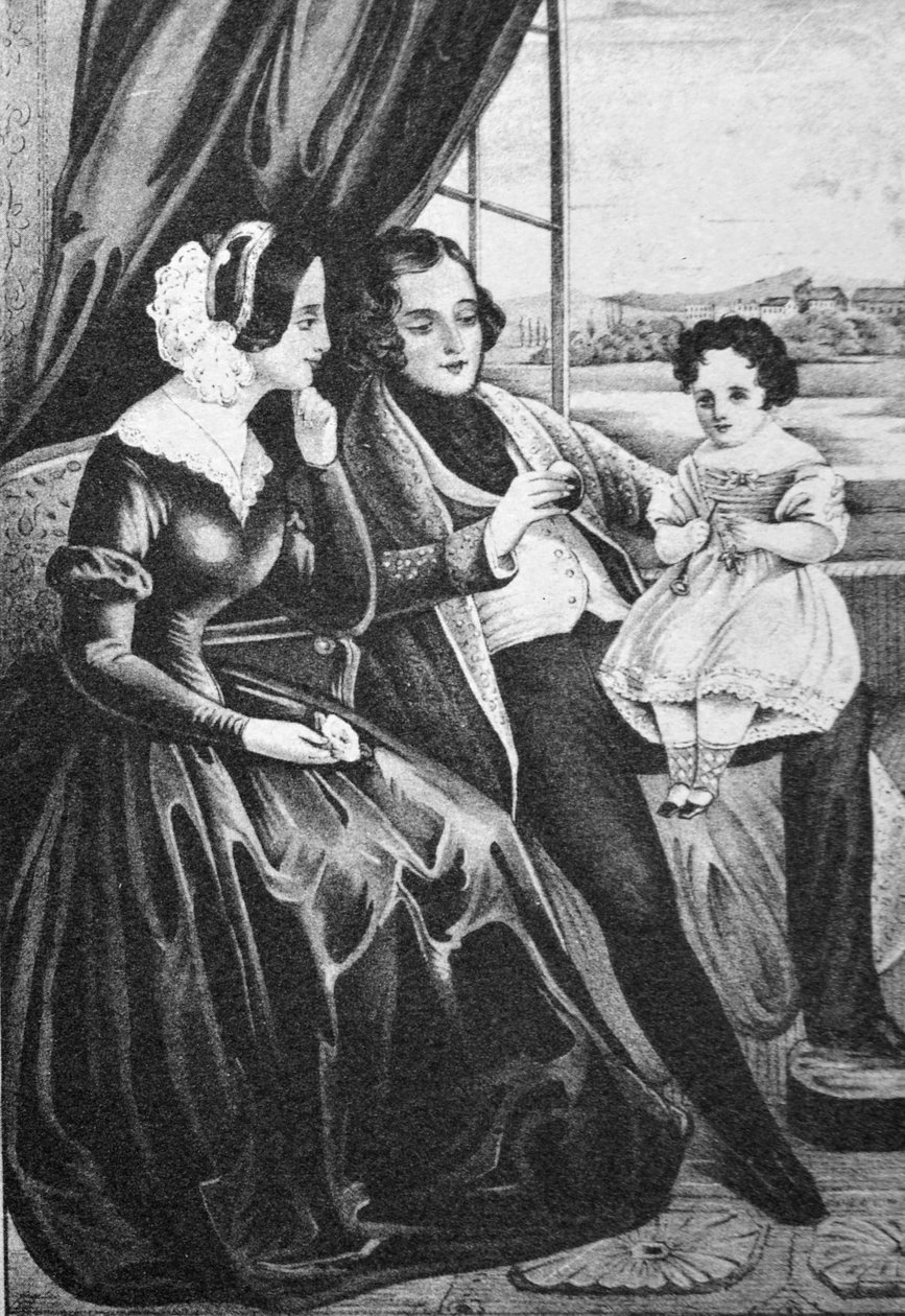 Currier & Ives Ilustração do século XIX. Casado de N. and Ives, J.M. Currier
