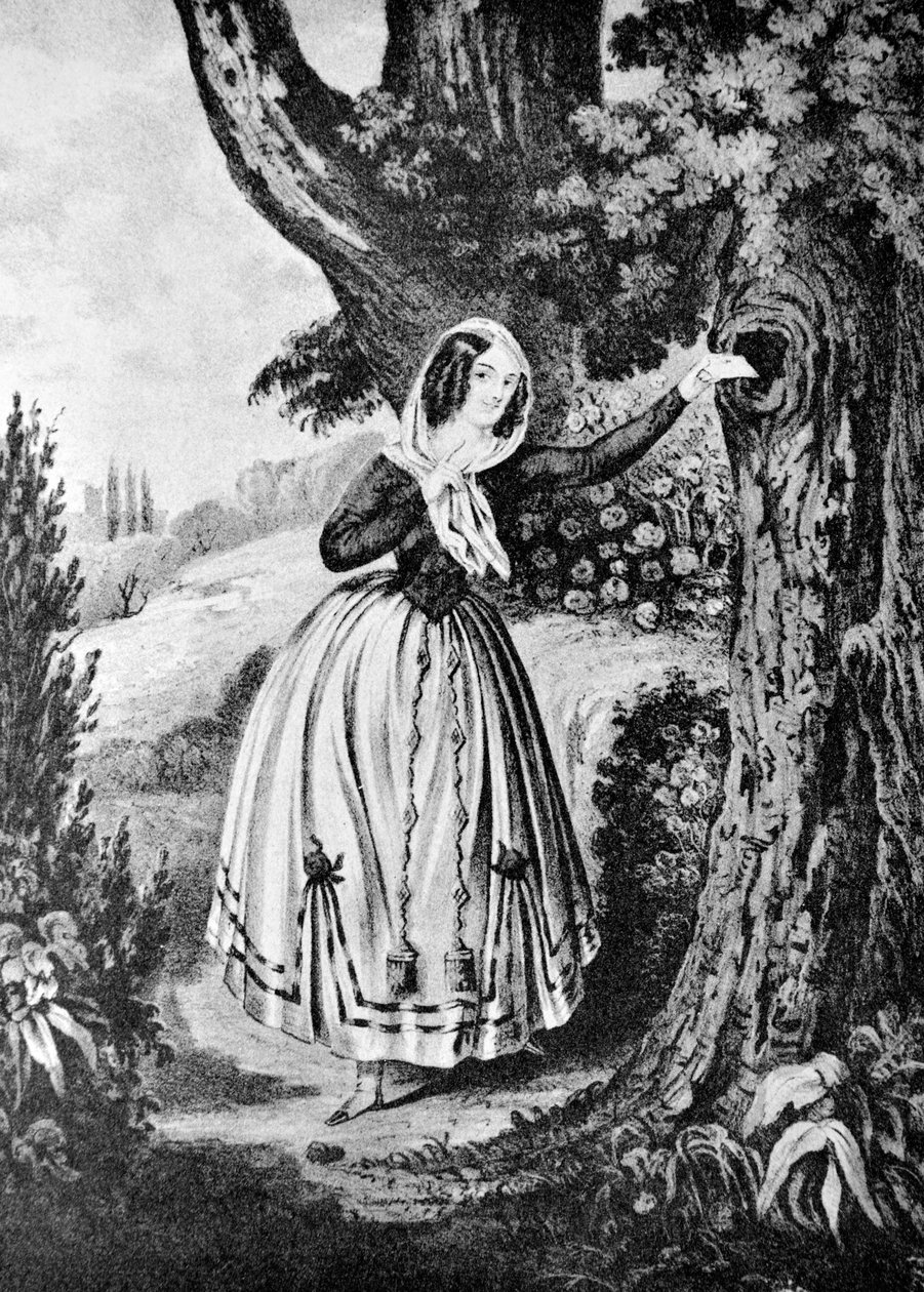 Currier & Ives Ilustração do século XIX. Meu primeiro amor de N. and Ives, J.M. Currier