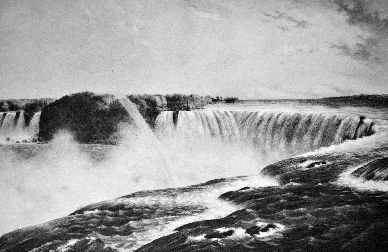 Currier & Ives Ilustração do século XIX. As Cataratas do Niágara, do lado do Canadá. de N. and Ives, J.M. Currier