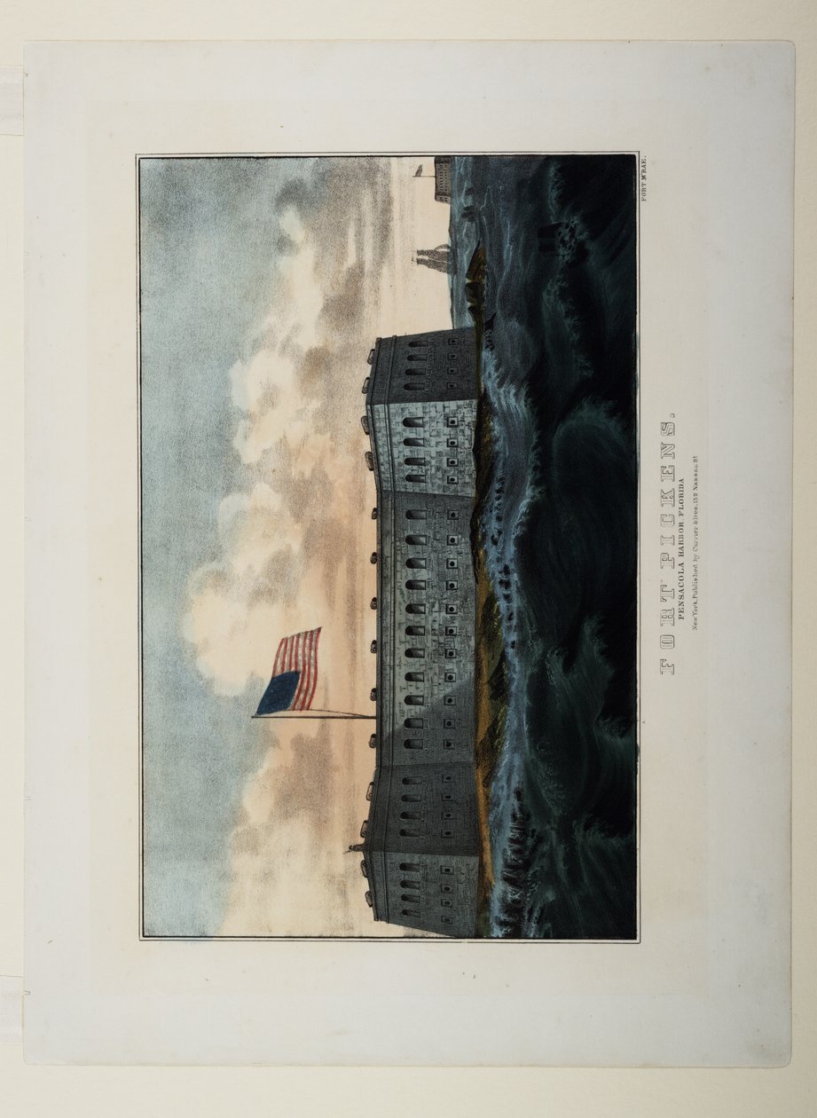 Fort Pickens, c.1862 de N. and Ives, J.M. Currier