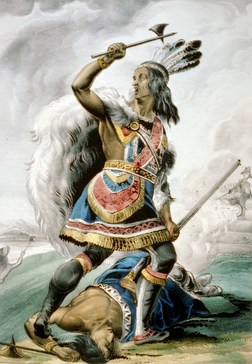 Guerreiro Indiano, 1845 de N. and Ives, J.M. Currier