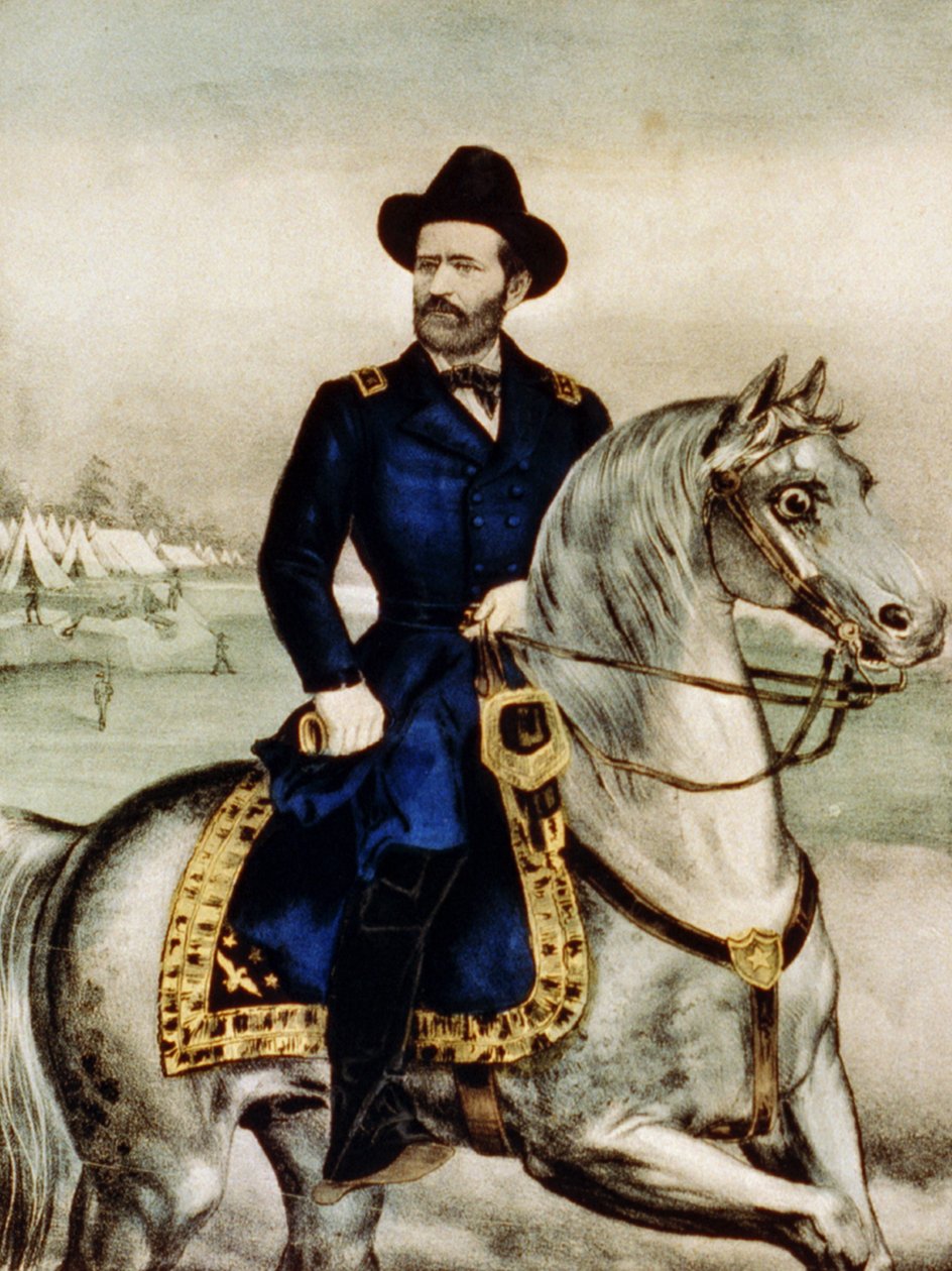 Tenente Genl. Ulysses S. Grant, 1880 (lito colorido à mão) de N. and Ives, J.M. Currier