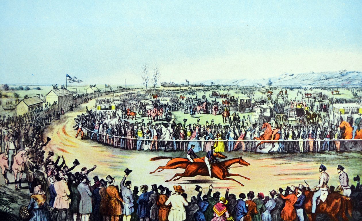 Peytona e Moda. Em seu grande jogo por US $ 20.000 de N. and Ives, J.M. Currier
