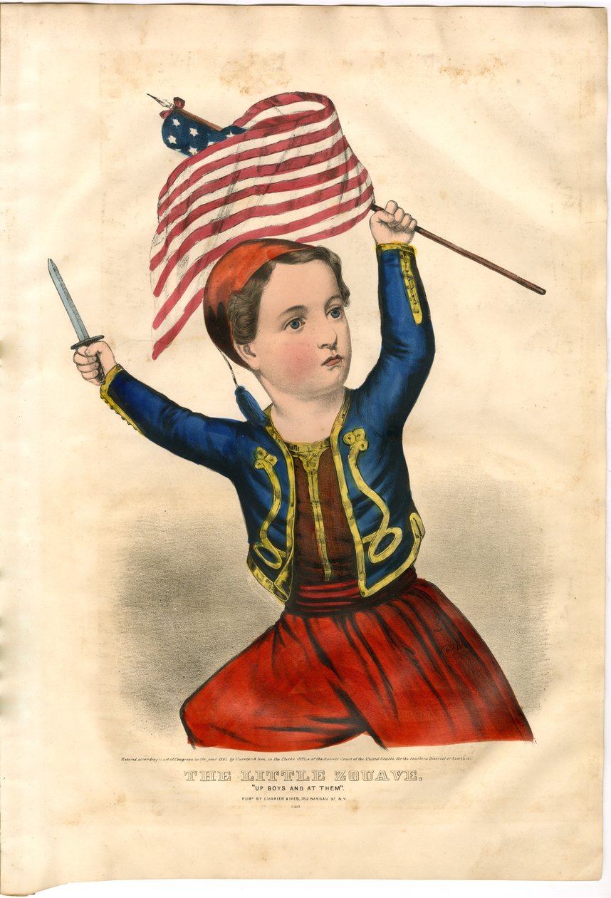 O Pequeno Zouave, ca. Década de 1860 de N. and Ives, J.M. Currier