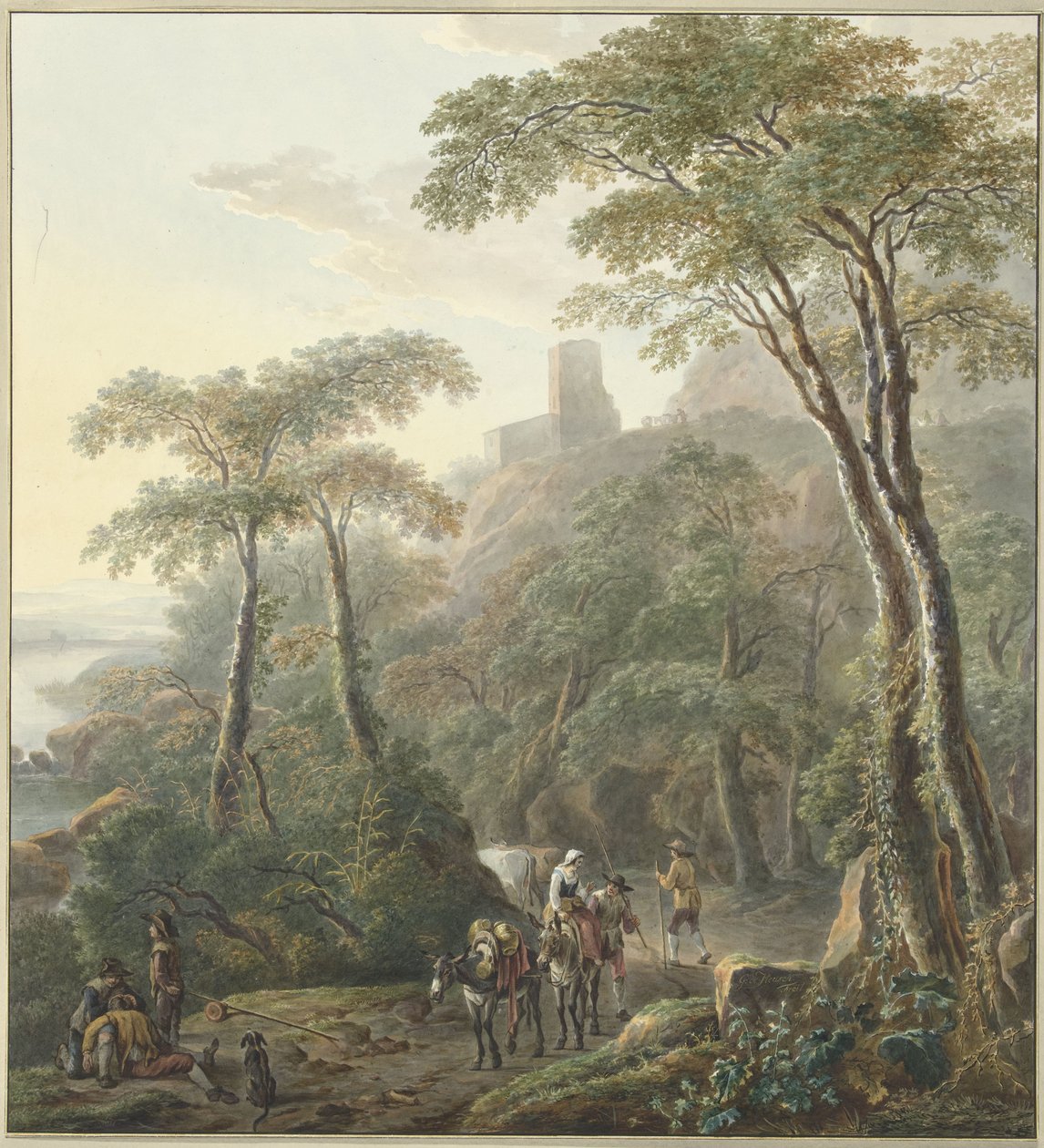 Paisagem com pastores e ordenhadores de N. Lamme
