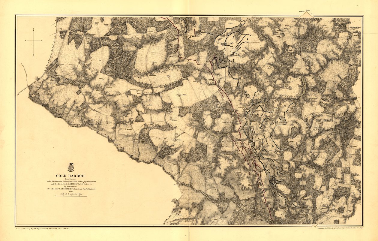 Cold Harbor. [1-3 de Junho de 1864]. de N. Michler
