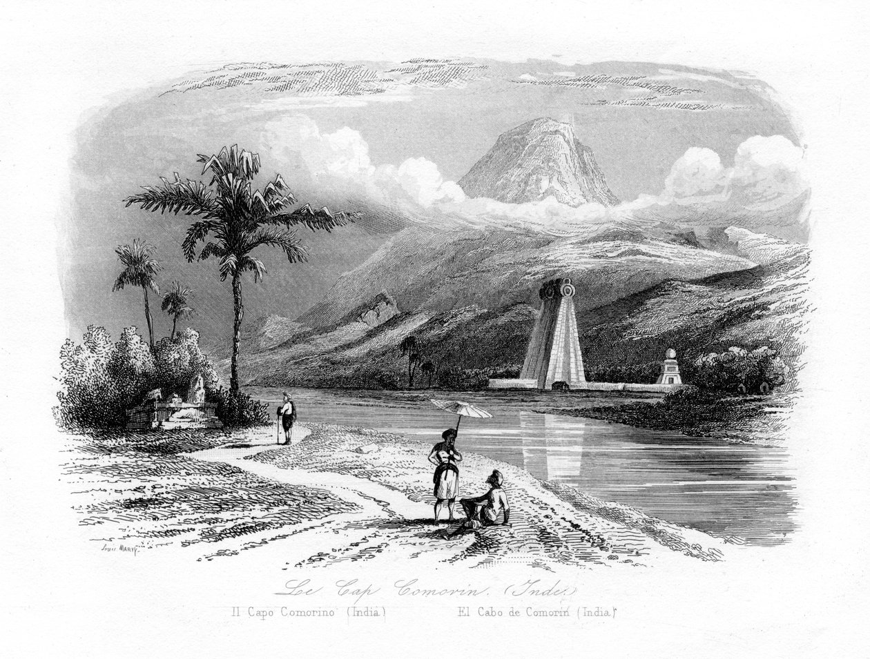 Cabo Comorin, Índia, c1840 de N. Remond