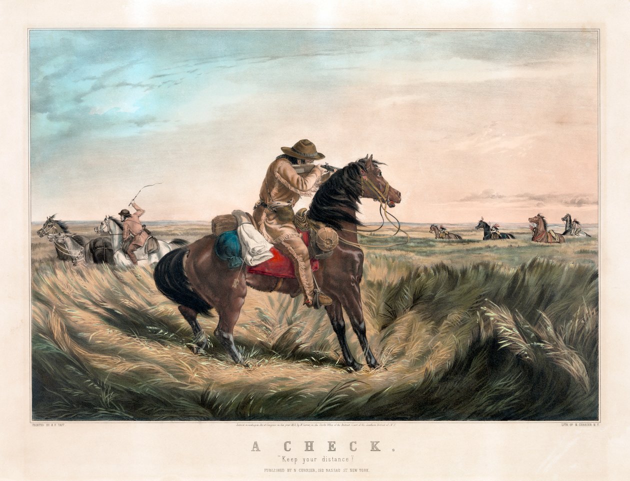 Old West Sharpshooter por Currier & Ives de Currier and Ives
