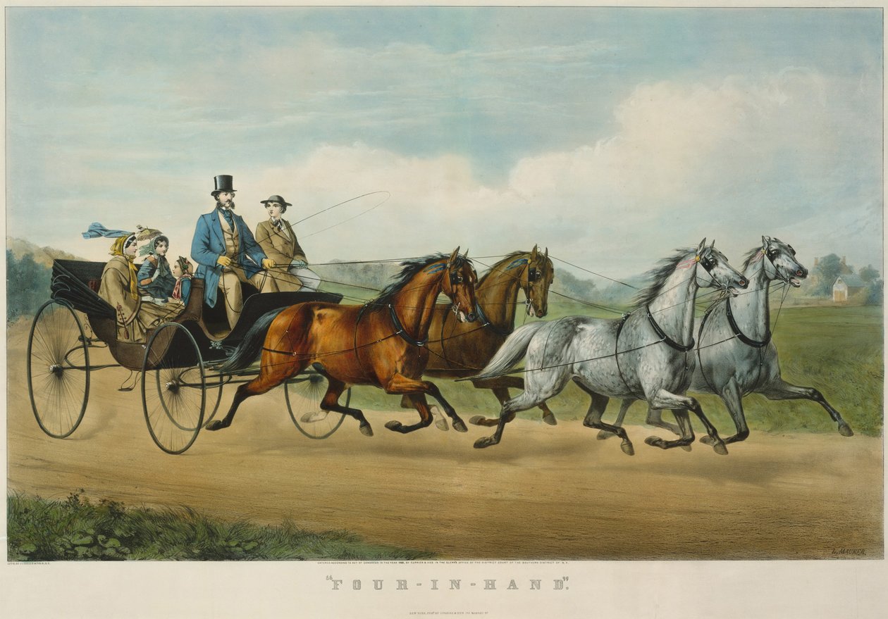 Four-in-Hand de Currier and Ives