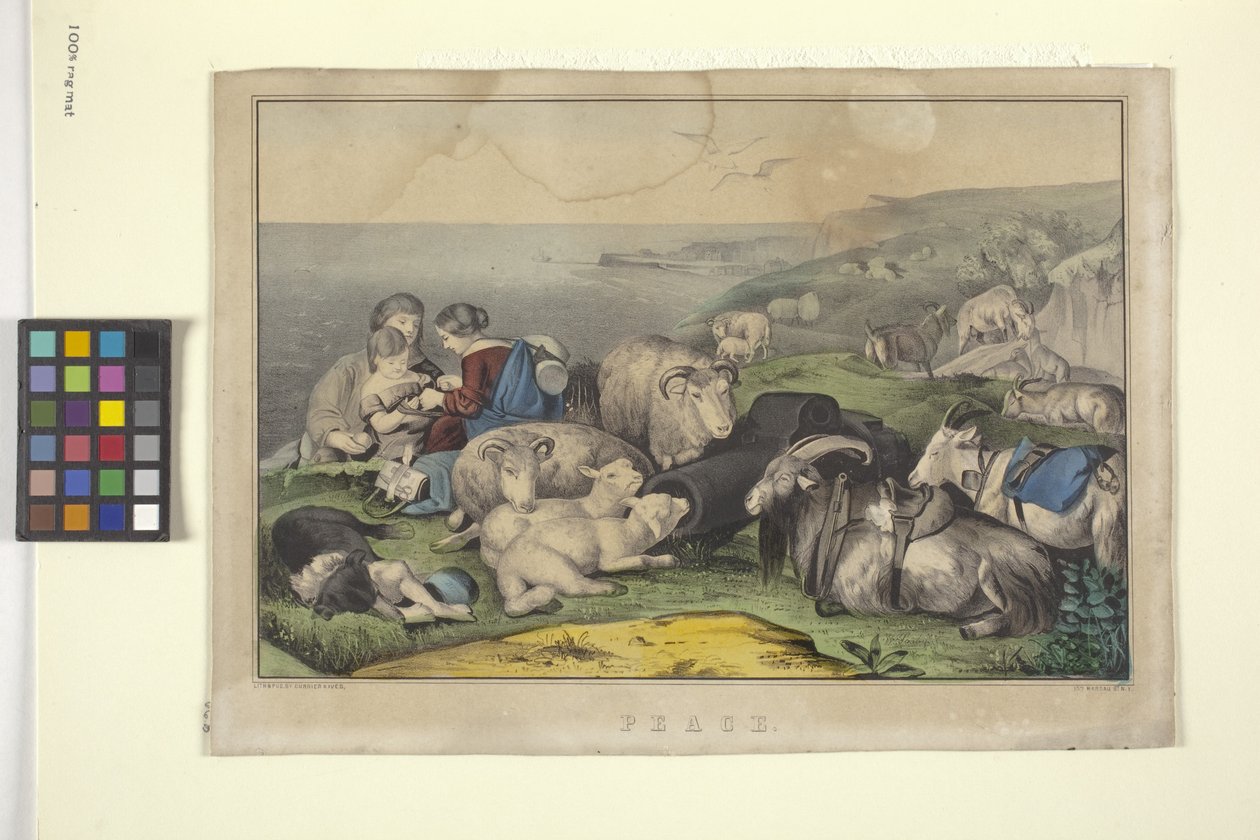 Paz (litografia colorida à mão) de N. and Ives J.M. (1824 95) Currier