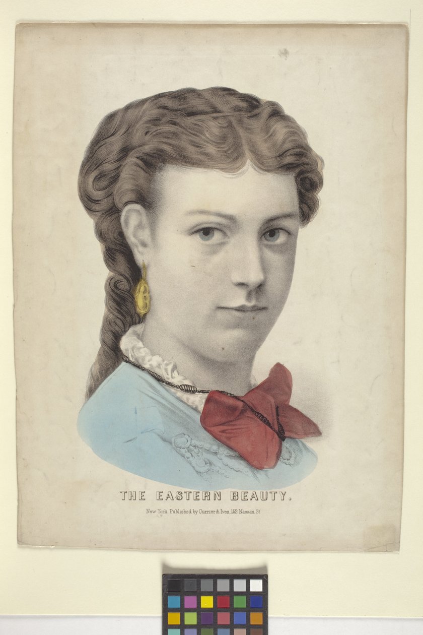 A Beleza Oriental (litografia colorida à mão) de N. and Ives J.M. (1824 95) Currier