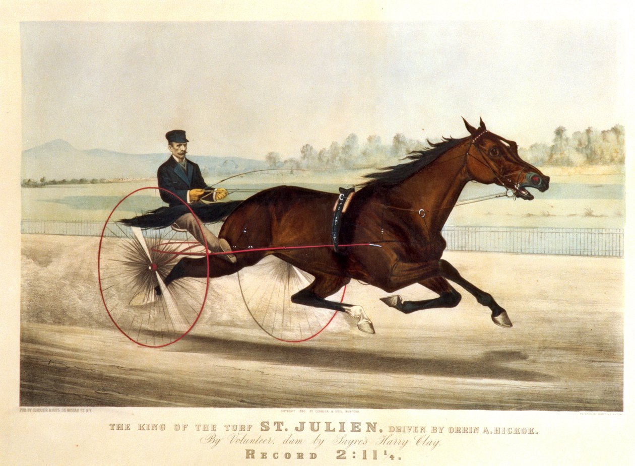 O rei do relvado, &39;St. Julien &39;, dirigido por Orrin A. Hickok, 1880 (lito) de N. and Ives, J.M. Currier